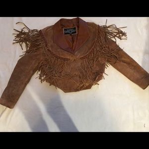 Leather cow girl jacket